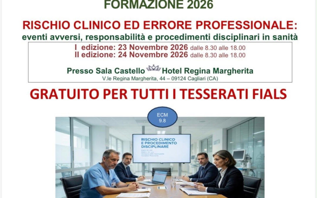 corso sul rischio clinico e errore professionale